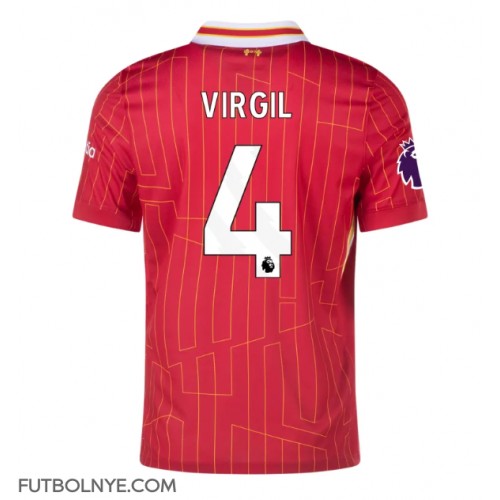 Camiseta Liverpool Virgil van Dijk #4 Primera Equipación 2024-25 manga corta